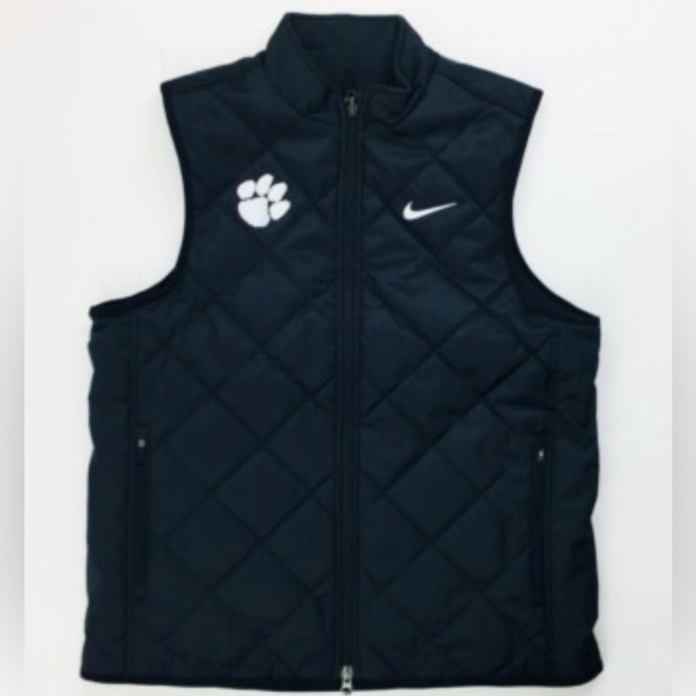 Nike Black Clemson Women’s Reversible Puffer/Fleece Vest Size Medium 🖤